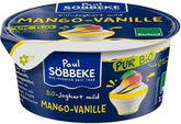 Yogourt Crémeux à la Mangue - Vanille (38% de matière grasse dans le lait) BIO 150 g - SOBBEKE